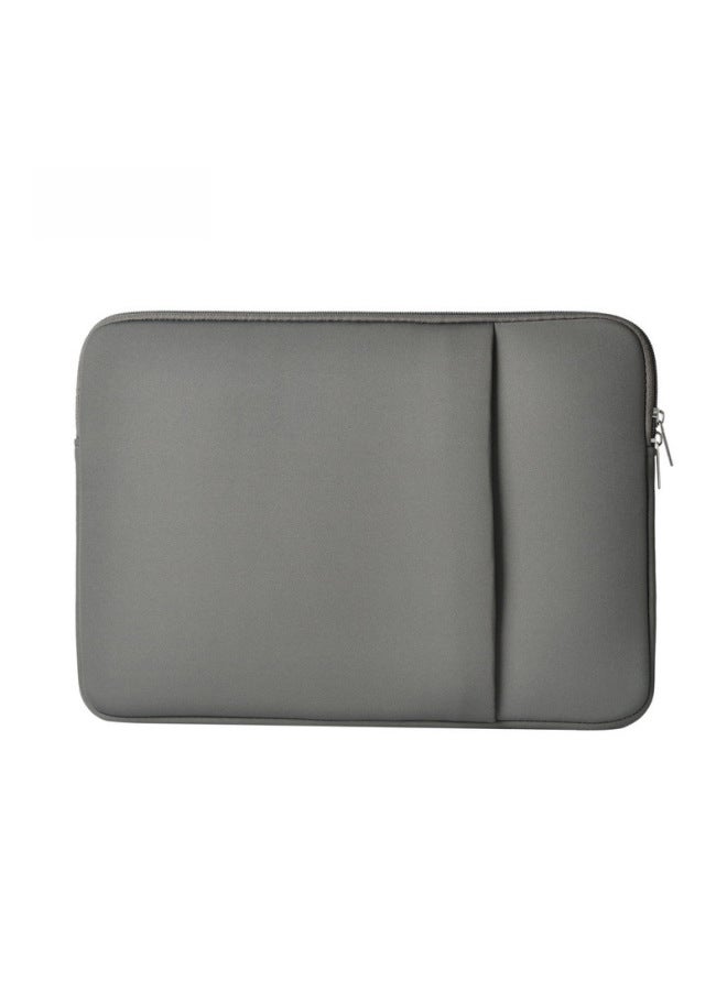 Fleece Lined Laptop Sleeve Protective Case For Macbook Tablet Computer Bag Breathable Wear Resistant Shock Absorption Soft Polyester-Color:black Fleece-lined-Dimensions:15.6 Inch - Image 5